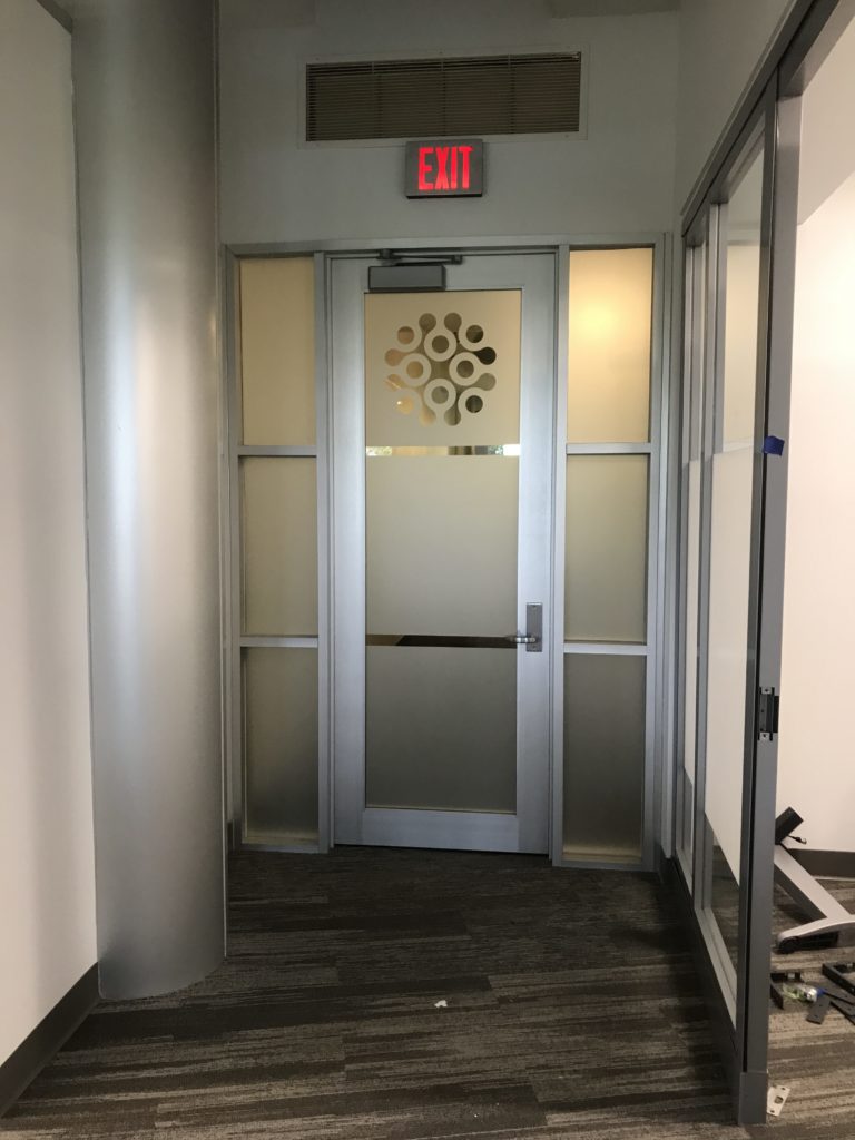 Indianapolis Office Private Frosting for Doors