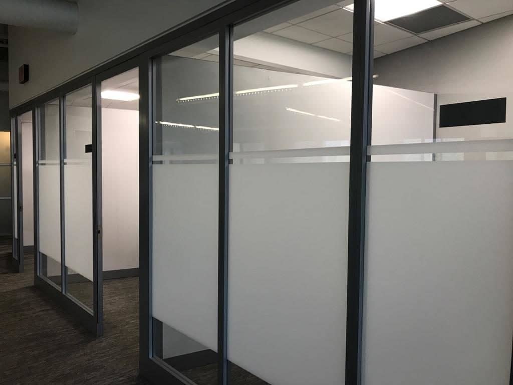 Custom Private Office Separation Frosting Indianapolis